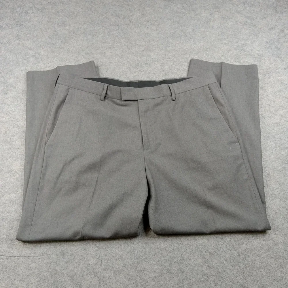 Kenneth Cole Pants Mens 38x29 Reaction Dress Slacks Polyester‎ Business Trousers